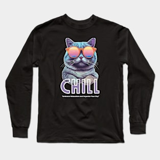 Art Summer Cat Long Sleeve T-Shirt